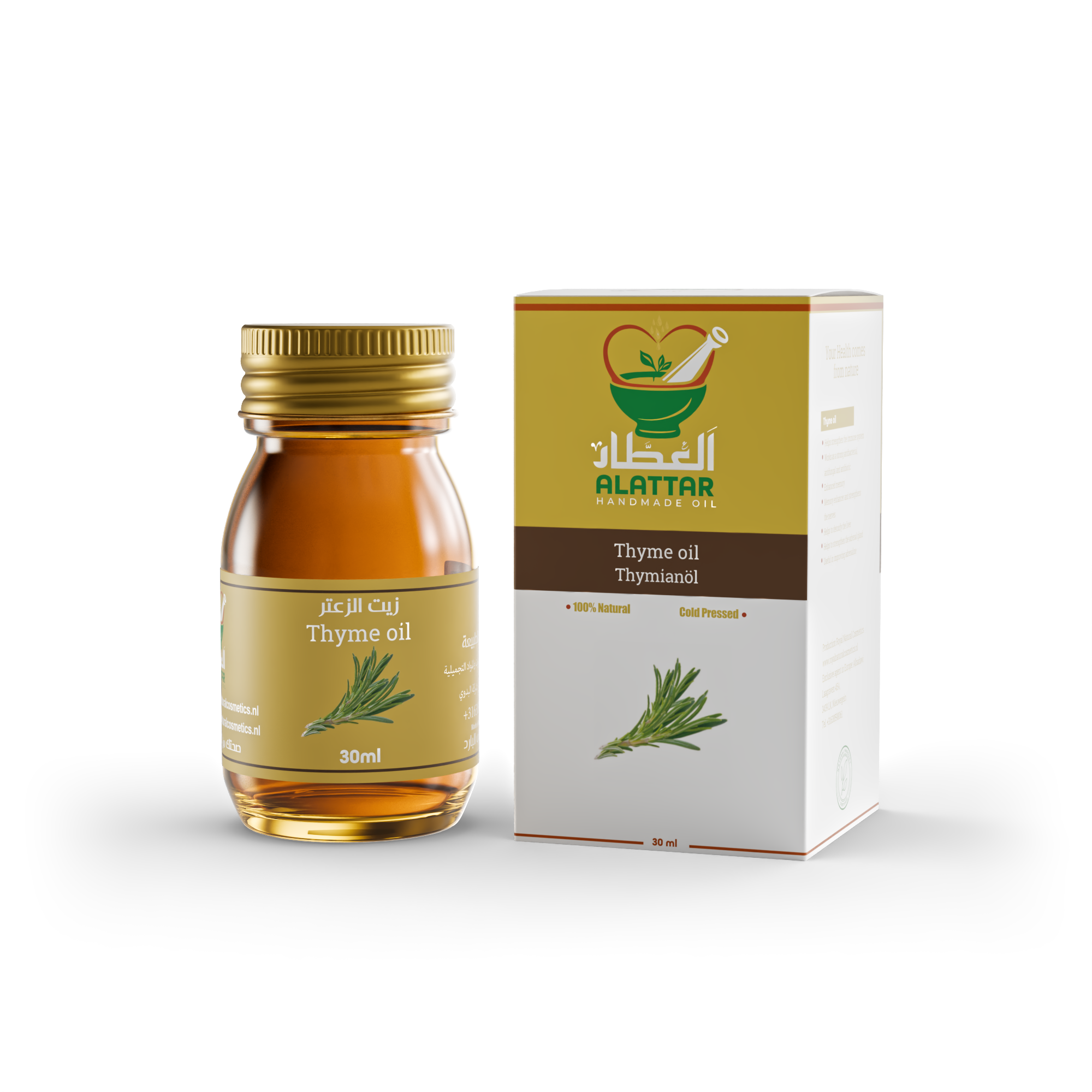 Tijmolie Natuurlijk & Eetbaar | 2x 30ml