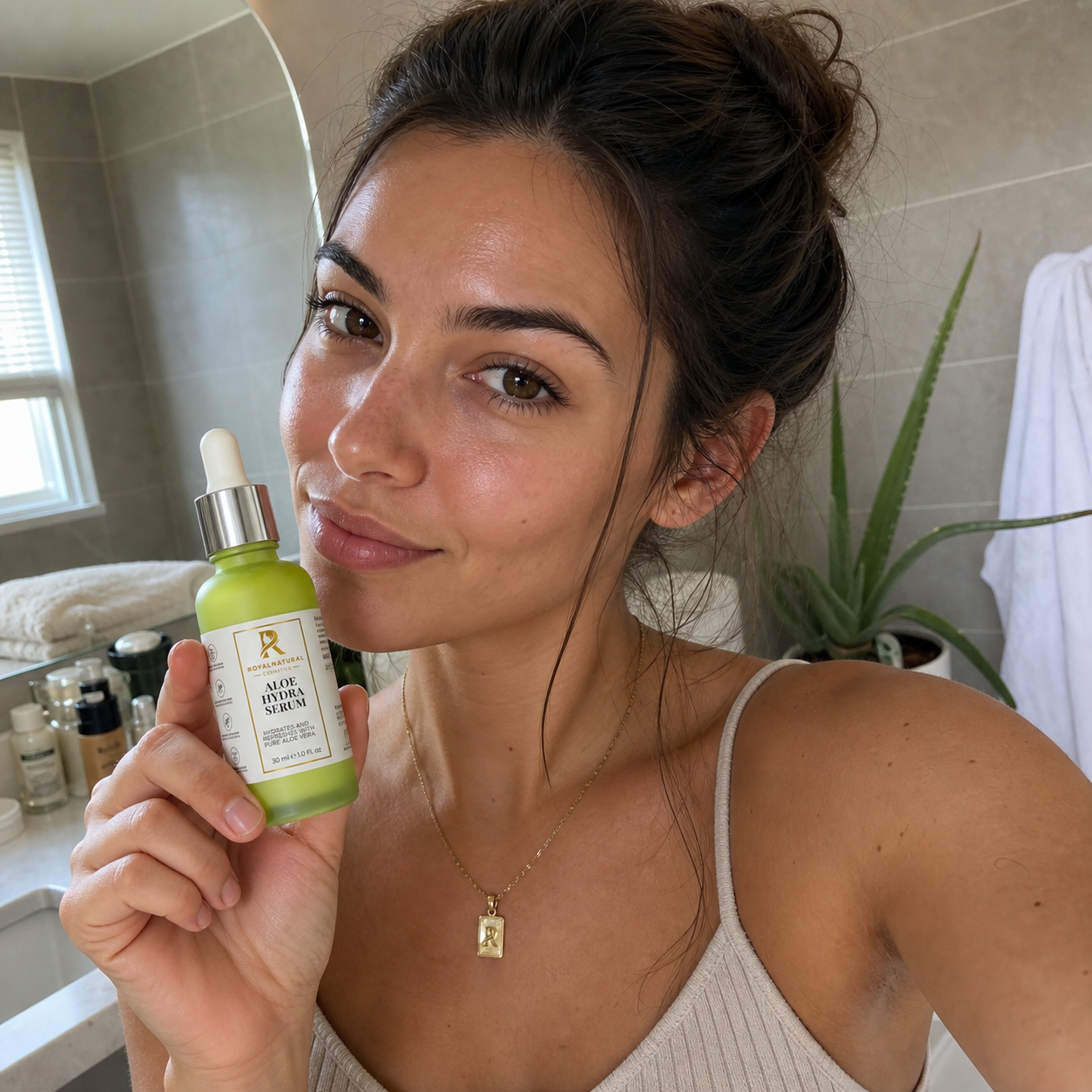 UGC lifestyle foto voor Aloë Vera Serum