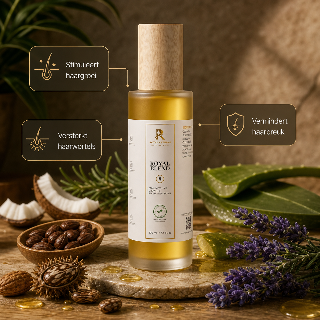 Ingredienten en voordelen afbeelding voor Royal Blend 8